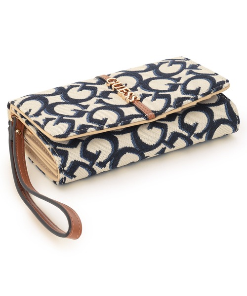 Guess(ゲス)の「JERICO Phone Organizer(財布・レディース・ネイビー/ホワイト・ONE SIZE)」の9枚目の写真