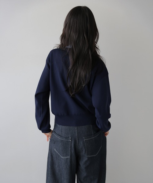AMELY(エミリー)の「2WAY ニットカーディガン/配色襟取り外し可能/長袖(カーディガン/ボレロ・レディース・ベージュ/ブラウン/ブラック/ネイビー/グレー・フリー)」の18枚目の写真