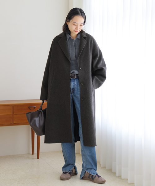 JOURNAL STANDARD(ジャーナルスタンダード)の「スーパー120リバーチェスターコート(チェスターコート・レディース・ブラック系その他/チャコールグレー・38/36)」の16枚目の写真