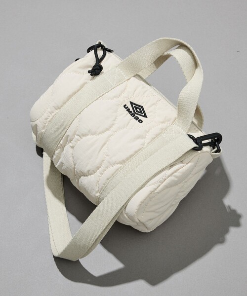 UMBRO（アンブロ）の「UMBRO/アンブロ SP PADDED BOSTON MINI BAG/別注 パデット ミニボストンバッグ（ショルダーバッグ・メンズ・オフホワイト/ブラック/チェック・ONE SIZE）」の5枚目の写真
