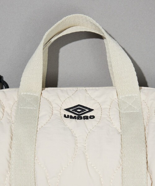 UMBRO（アンブロ）の「UMBRO/アンブロ SP PADDED BOSTON MINI BAG/別注 パデット ミニボストンバッグ（ショルダーバッグ・メンズ・オフホワイト/ブラック/チェック・ONE SIZE）」の7枚目の写真