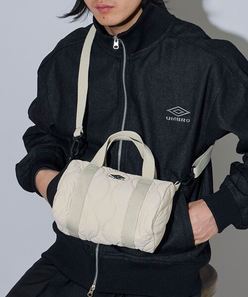 UMBRO（アンブロ）の「UMBRO/アンブロ SP PADDED BOSTON MINI BAG/別注 パデット ミニボストンバッグ（ショルダーバッグ・メンズ・オフホワイト/ブラック/チェック・ONE SIZE）」の16枚目の写真