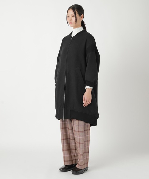 ZUCCa(ズッカ)の「PE TWEED / コート(その他アウター・レディース・ブラック・M size)」の2枚目の写真