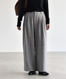 quaranciel:〈洗濯機可能〉2タック 起毛 ワイド パンツ