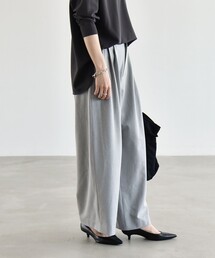 〈洗濯機可能〉2タック 起毛 ワイド パンツ