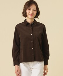 【季節の変わり目に】シャツコールワッシャー コーデュロイ シャツ