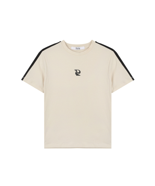 THEPORTA(ザ ポルタ)の「FITTED LINE COTTON TEE, CREAM(Tシャツ/カットソー・レディース・その他・ONE SIZE)」の1枚目の写真