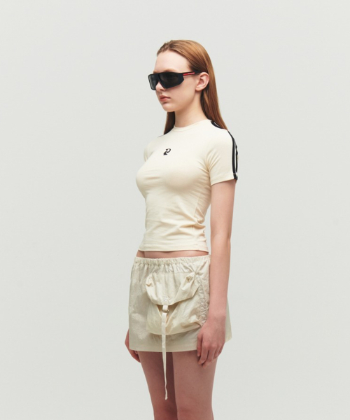 THEPORTA(ザ ポルタ)の「FITTED LINE COTTON TEE, CREAM(Tシャツ/カットソー・レディース・その他・ONE SIZE)」の2枚目の写真