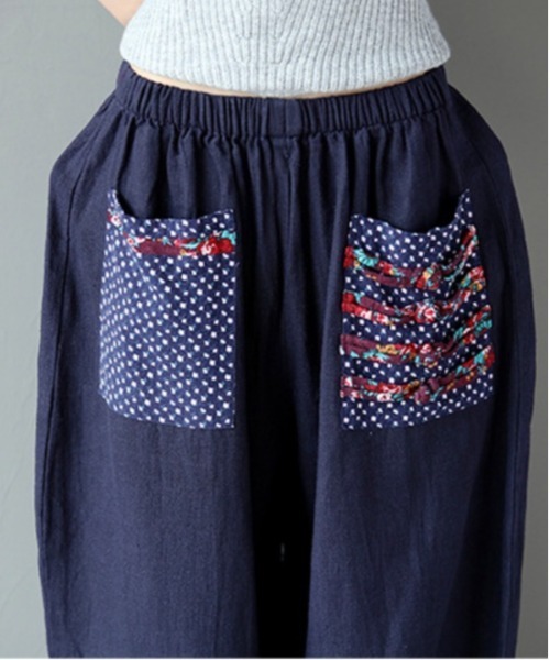 BACKYARD FAMILY(バックヤードファミリー)の「ワイドパンツ ガウチョパンツ(その他パンツ・レディース・グリーン・L/M/XL)」の3枚目の写真