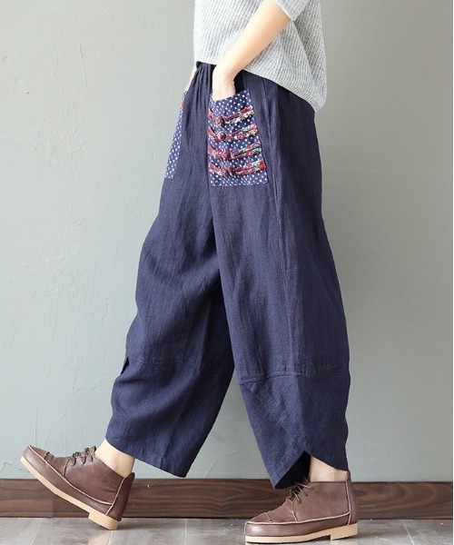 BACKYARD FAMILY(バックヤードファミリー)の「ワイドパンツ ガウチョパンツ(その他パンツ・レディース・グリーン・L/M/XL)」の6枚目の写真