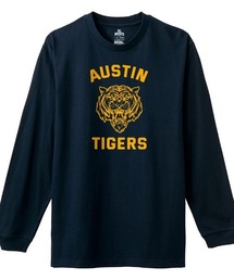 Ol' Basics（オール・ベーシックス） 長袖Tシャツ AUSTIN ロゴ タイガーイラスト プリント 袖リブ ロンT ロングTシャツ トップス カットソー メンズ ユニセックス