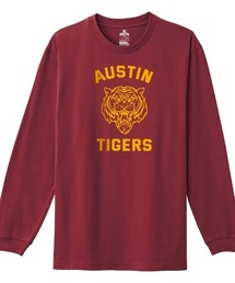 Ol' Basics(オール・ベーシックス) 長袖Tシャツ AUSTIN ロゴ タイガーイラスト プリント 袖リブ ロンT ロングTシャツ トップス カットソー メンズ ユニセックス