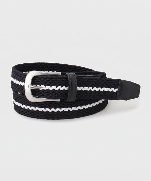 adabat(アダバット)の「【ADABAT NAVY】ラインメッシュベルト(ベルト・レディース・ネイビー/ホワイト/レッド系1・00)」の2枚目の写真
