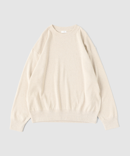 crepuscule(クレプスキュール)の「crepuscule / クレプスキュール Co/He Rib Sweat P/O(Tシャツ/カットソー・メンズ・アイボリー/ベージュ・1/2)」の1枚目の写真