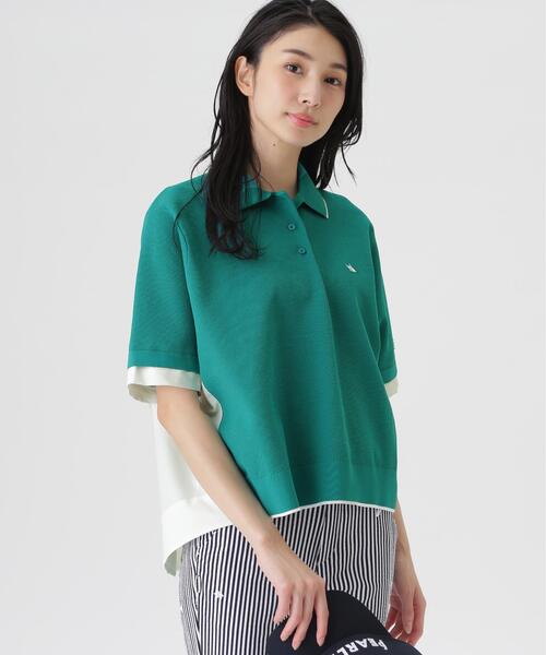 PEARLY GATES(パーリーゲイツ)の「【PEARLY GATES】サッカー生地ドッキング半袖ニットポロシャツ (WOMENS)(ポロシャツ・レディース・ホワイト/グリーン系その他2・MEDIUM/SMALL/LARGE)」の17枚目の写真