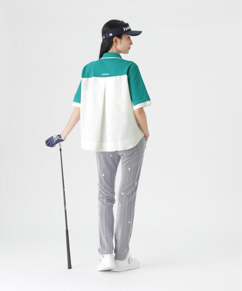 PEARLY GATES(パーリーゲイツ)の「【PEARLY GATES】サッカー生地ドッキング半袖ニットポロシャツ (WOMENS)(ポロシャツ・レディース・ホワイト/グリーン系その他2・MEDIUM/SMALL/LARGE)」の13枚目の写真