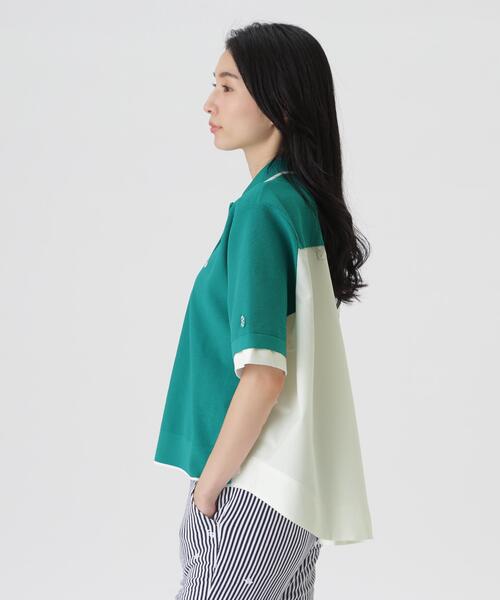 PEARLY GATES(パーリーゲイツ)の「【PEARLY GATES】サッカー生地ドッキング半袖ニットポロシャツ (WOMENS)(ポロシャツ・レディース・ホワイト/グリーン系その他2・MEDIUM/SMALL/LARGE)」の12枚目の写真