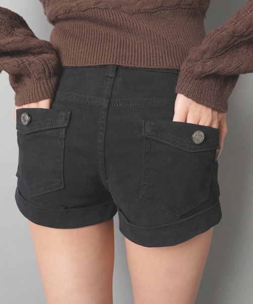 SPINNS（スピンズ）の「ツイルショートパンツ/裾ボタン/ガールズストリート（その他パンツ・レディース・チャコール/ブラック・ONESIZE）」の10枚目の写真