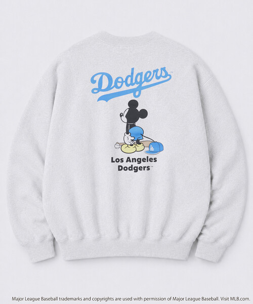 FREAK'S STORE(フリークスストア)の「限定展開 Mickey×Dodgers 別注 ビックシルエット クルーネック スウェット(スウェット・メンズ・ネイビー/チャコールグレー/グレー・MEDIUM/LARGE/SMALL)」の5枚目の写真