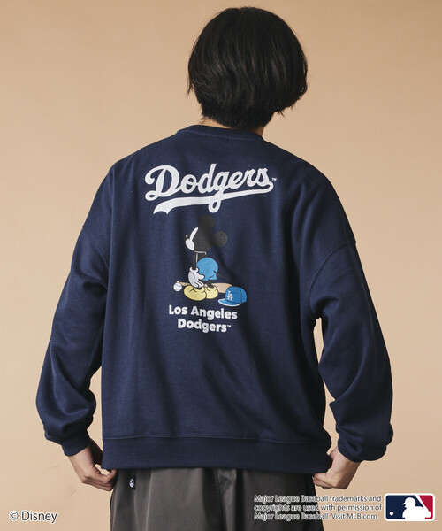 FREAK'S STORE(フリークスストア)の「限定展開 Mickey×Dodgers 別注 ビックシルエット クルーネック スウェット(スウェット・メンズ・ネイビー/チャコールグレー/グレー・MEDIUM/LARGE/SMALL)」の20枚目の写真
