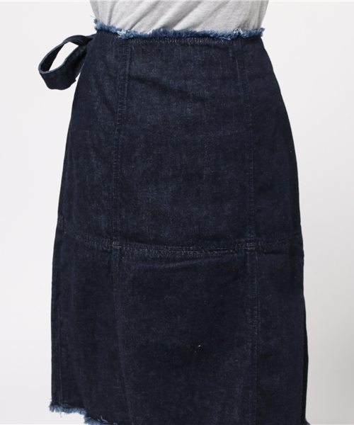 MOUSSY(マウジー)の「WRAP DENIM SK(デニムスカート・レディース・ライトブルー/ダークブルー・1/2)」の12枚目の写真