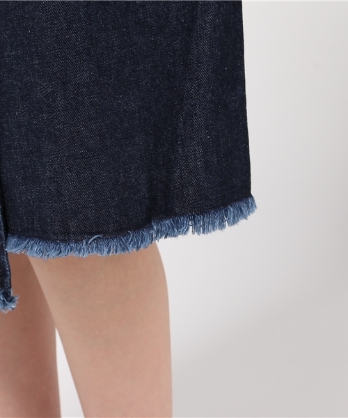 MOUSSY(マウジー)の「WRAP DENIM SK(デニムスカート・レディース・ライトブルー/ダークブルー・1/2)」の3枚目の写真