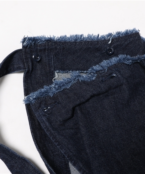 MOUSSY(マウジー)の「WRAP DENIM SK(デニムスカート・レディース・ライトブルー/ダークブルー・1/2)」の4枚目の写真