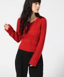 HARE | ロングソデVニット(HARE)(ニット/セーター)