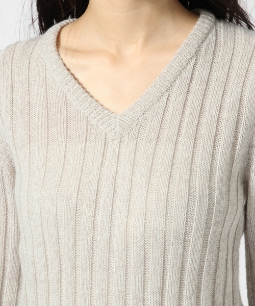 HARE（ハレ）の「ロングソデVニット(HARE)（ニット/セーター・レディース・ブラック/レッド/オフホワイト・FREE）」の6枚目の写真