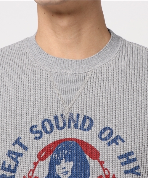 HYSTERIC GLAMOUR（ヒステリックグラマー）の「VIBRATION pt SW（スウェット・メンズ・ネイビー/トップグレー/ブラック・SMALL/MEDIUM/LARGE）」の13枚目の写真