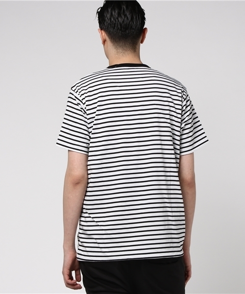 UNITED TOKYO ボーダーTシャツ SUVIN×SUPIMA COTTON ボーダーリラックスTシャツ(1 BLACK