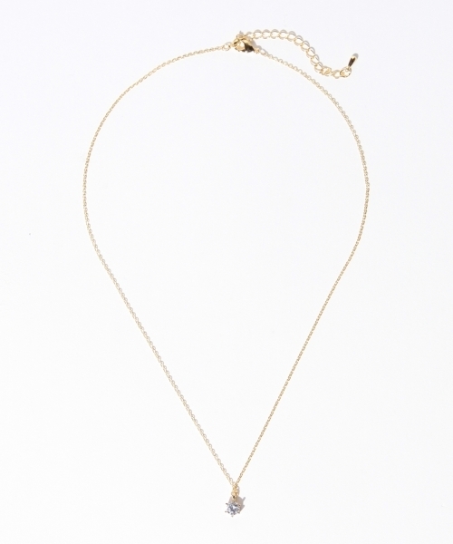 BEAMS LIGHTS Women's(ビームスライツ ウィメンズ)の「BEAMS LIGHTS / 1粒ジルコニア ネックレス(ネックレス・レディース・ゴールド/シルバー・ONE SIZE)」の5枚目の写真