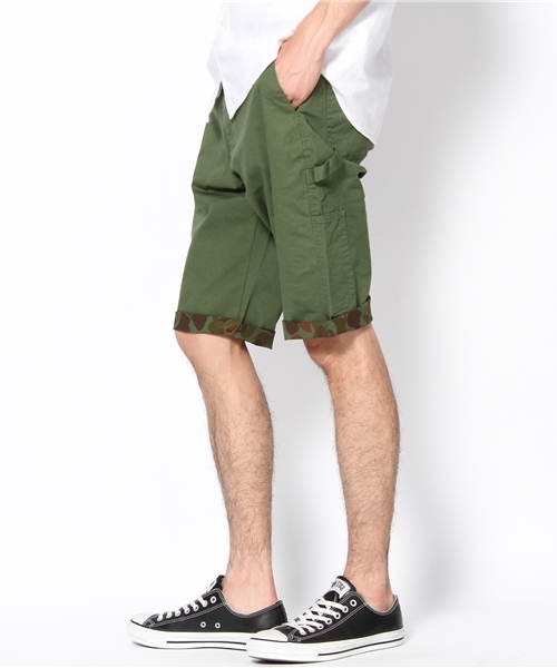 coen（コーエン）の「ストレッチカモフラージュショーツ（その他パンツ・メンズ・ベージュ/オリーブ・LARGE/X-LARGE/SMALL/MEDIUM）」の3枚目の写真