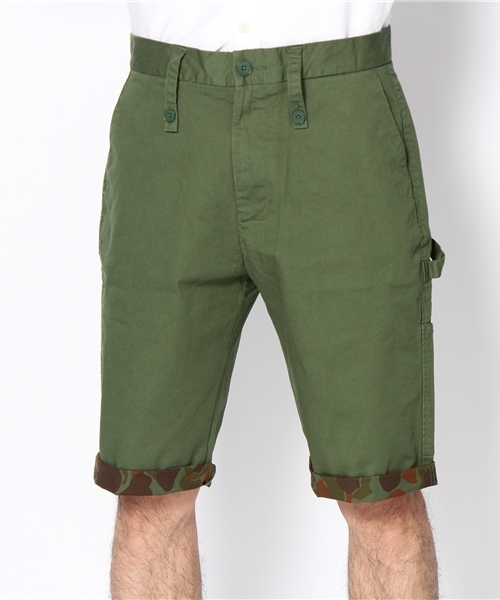 coen（コーエン）の「ストレッチカモフラージュショーツ（その他パンツ・メンズ・ベージュ/オリーブ・LARGE/X-LARGE/SMALL/MEDIUM）」の5枚目の写真