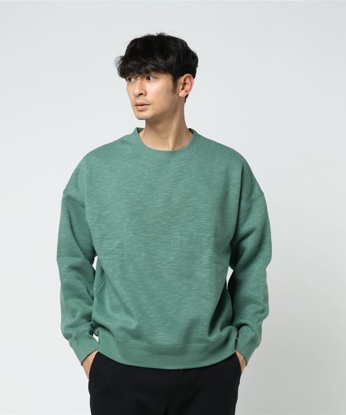 koe（コエ）の「【雑誌掲載商品】ビッグシルエット裏毛プルオーバー（スウェット・メンズ・ネイビー/ブルー/グレー/カーキ/ブラック/ピンク・M/L）」の3枚目の写真