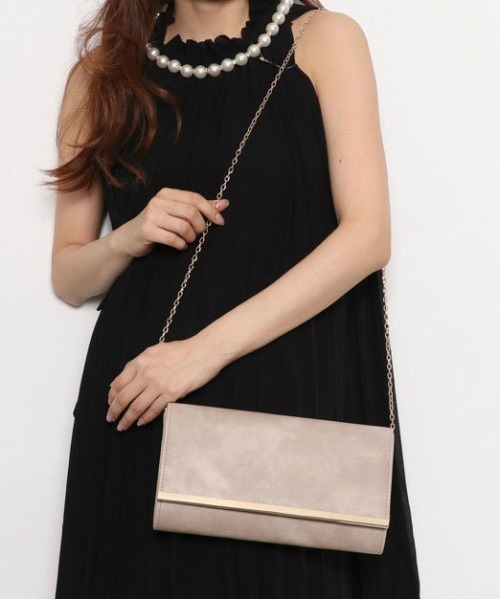 STYLEBLOCK(スタイルブロック)の「ゴールドプレートPUレザークラッチバッグパーティーバッグ(クラッチバッグ・レディース・ブルー/レッド/ライトグレー/オフホワイト/ブラック・FREE)」の16枚目の写真
