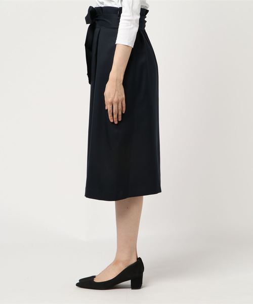 un dix cors(アンディコール)の「ラップ風フレアタイトスカート(スカート・レディース・キャメル/ネイビー・フリ-)」の4枚目の写真