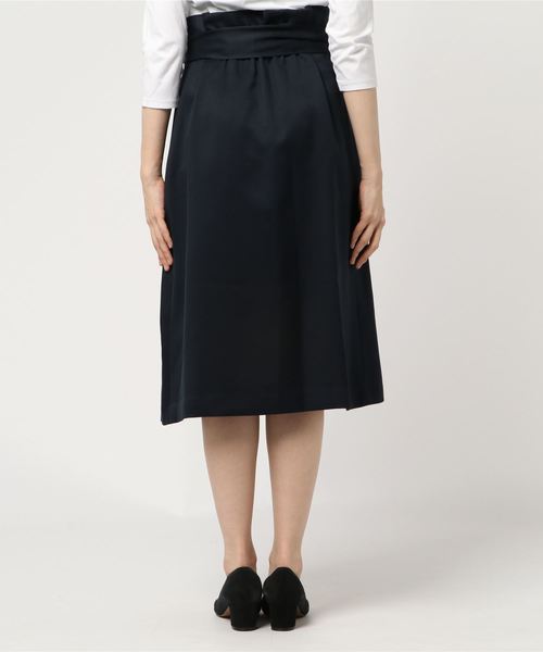 un dix cors(アンディコール)の「ラップ風フレアタイトスカート(スカート・レディース・キャメル/ネイビー・フリ-)」の3枚目の写真