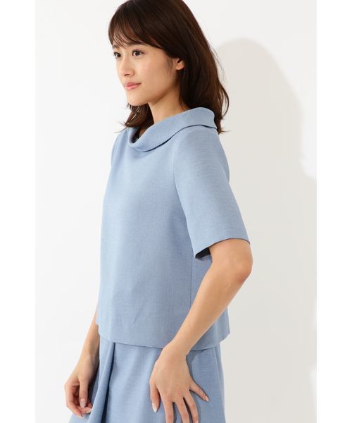 22 OCTOBRE（ヴァンドゥ－オクトーブル）の「麻調サマーセットアップブラウス【セットアップ対応商品】（シャツ/ブラウス・レディース・グレー/ブルー・36/38）」の12枚目の写真