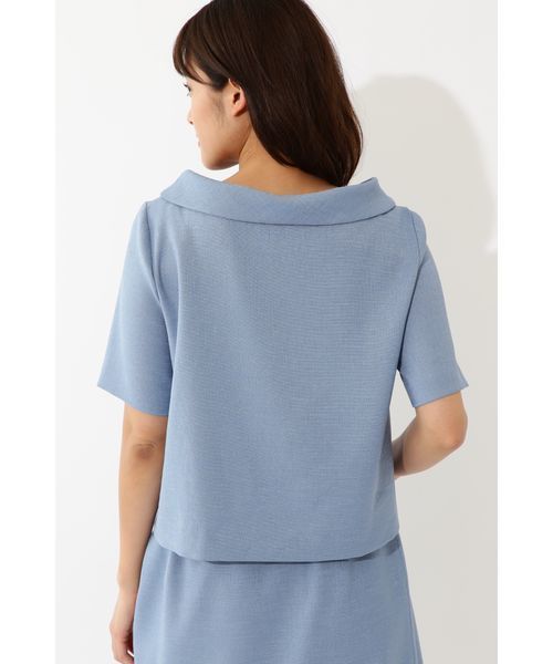 22 OCTOBRE（ヴァンドゥ－オクトーブル）の「麻調サマーセットアップブラウス【セットアップ対応商品】（シャツ/ブラウス・レディース・グレー/ブルー・36/38）」の9枚目の写真