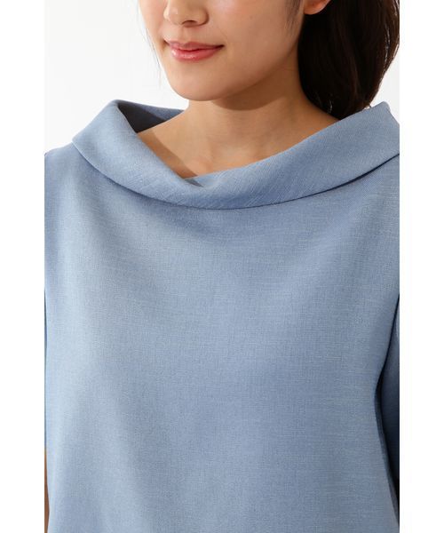 22 OCTOBRE（ヴァンドゥ－オクトーブル）の「麻調サマーセットアップブラウス【セットアップ対応商品】（シャツ/ブラウス・レディース・グレー/ブルー・36/38）」の8枚目の写真