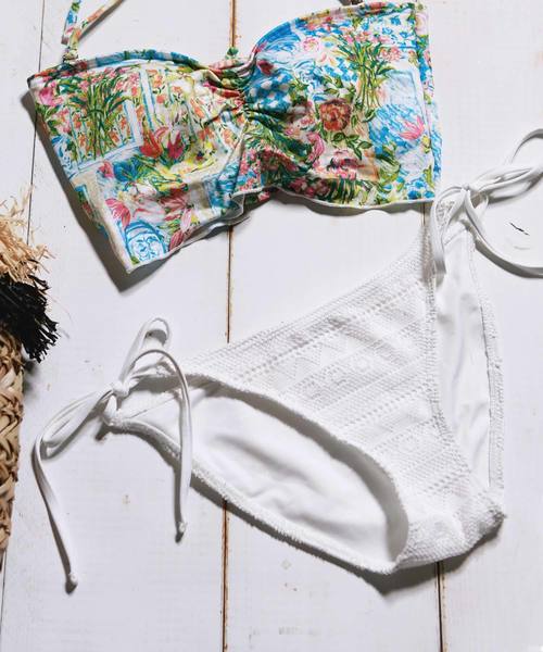 SUNBABIES（サンベイビーズ）の「サイドリボン・ビキニパンツ/SUNBABIES（水着・レディース・ホワイト系その他/ブラック/ブラック系その他/ラベンダー/ピンク・MEDIUM/SMALL）」の2枚目の写真