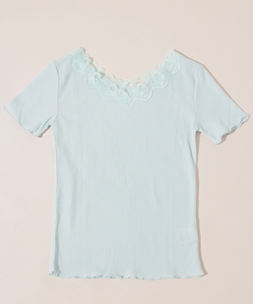 apres jour（アプレジュール）の「ワッフルレースメローT【ZOZOTOWN限定アイテム】（Tシャツ/カットソー・レディース・イエロー/オフホワイト/ブラック/サックスブルー・フリー）」の13枚目の写真