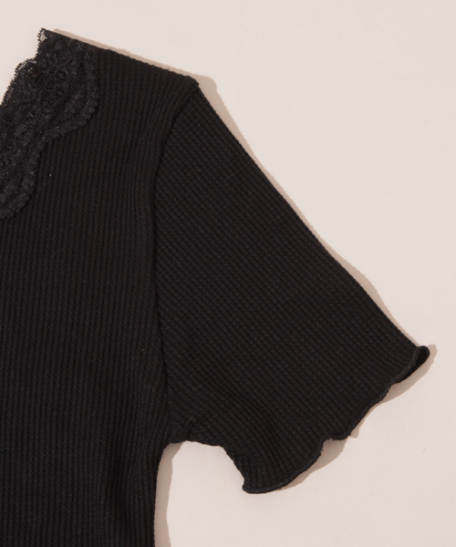 apres jour（アプレジュール）の「ワッフルレースメローT【ZOZOTOWN限定アイテム】（Tシャツ/カットソー・レディース・イエロー/オフホワイト/ブラック/サックスブルー・フリー）」の16枚目の写真