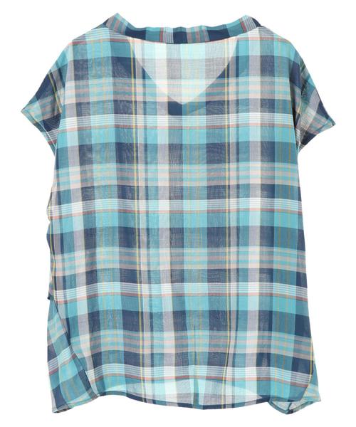 AMERICAN HOLIC（アメリカンホリック）の「・Vネックノースリーブブラウス（シャツ/ブラウス・レディース・ブラック/レッド/アイボリー/カーキ/サックスブルー/グリーン・FREE）」の13枚目の写真