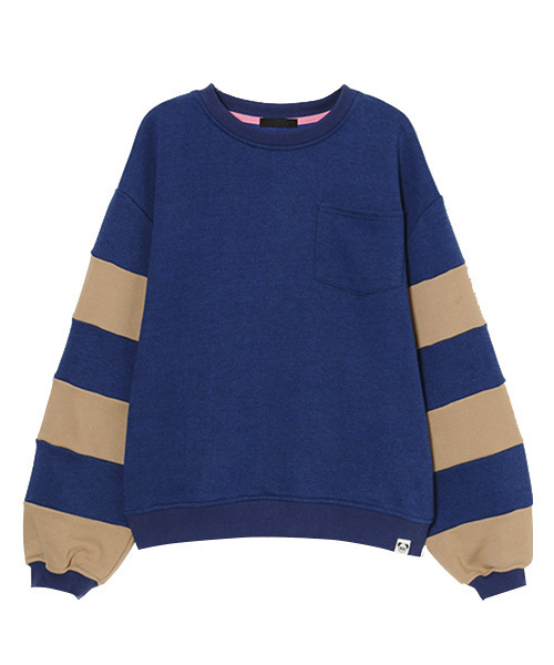 Candy Stripper(キャンディストリッパー)の「BORDER L/S スウェット(スウェット・レディース・ブラック/ネイビー/イエロー・2)」の3枚目の写真