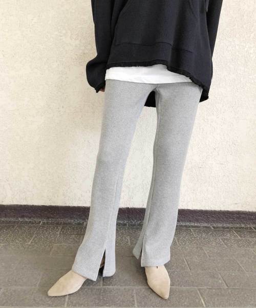 DouDou（ドゥドゥ）の「ワッフルイージー（その他パンツ・レディース・ブラック/ベージュ/グレー/カーキ・FREE）」の2枚目の写真