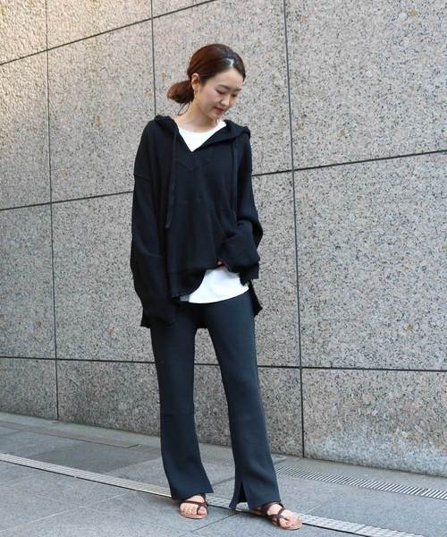 DouDou（ドゥドゥ）の「ワッフルイージー（その他パンツ・レディース・ブラック/ベージュ/グレー/カーキ・FREE）」の9枚目の写真