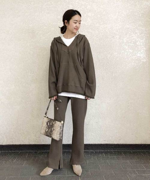 DouDou（ドゥドゥ）の「ワッフルイージー（その他パンツ・レディース・ブラック/ベージュ/グレー/カーキ・FREE）」の16枚目の写真