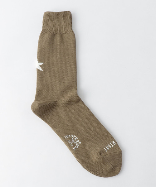 ROSTER SOX(ロスターソックス)の「【別注】 <ROSTER SOX> STAR SOCKS/ソックス(ソックス/靴下・メンズ・マスタード/オリーブ/ブラック/ホワイト/イエロー/ダークブラウン・FREE)」の4枚目の写真